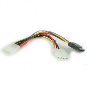 Кабель питания SATA / Cablexpert CC-SATA-PSY2 / Кабель питания SATA Cablexpert CC-SATA-PSY2, 15см, molex 4pin/molex4pin+sata 15pin, на 2 устр. {250} (054942)