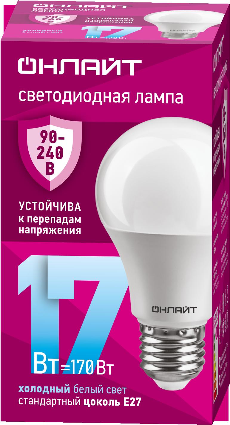 Лампа светодиодная / Navigator Group 31986 / Лампа светодиодная/ Лампа светодиодная 17 Вт OLL-A60-17-230-6.5K-E27 PRO 90-240В