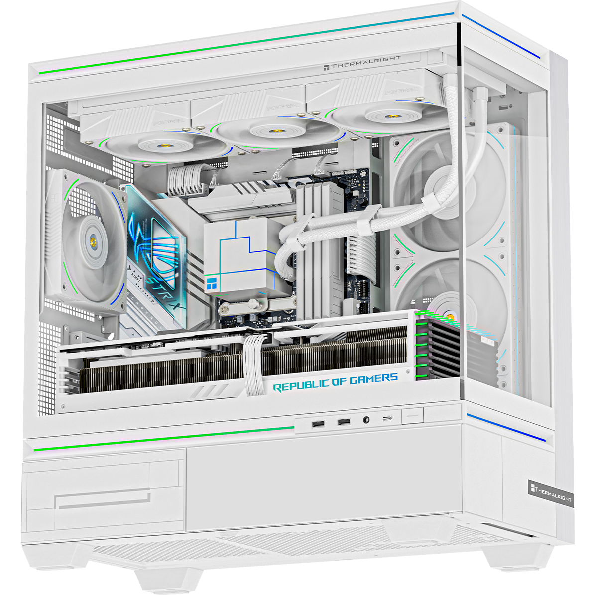 Корпус без блока питания / Thermalright M10 White / Корпус без блока питания/ Case Thermalright M10, Mini-Tower, TG, ARGB, no fans, 2xUSB-A 3.0, 1xUSB Type-C, mATX, mITX White