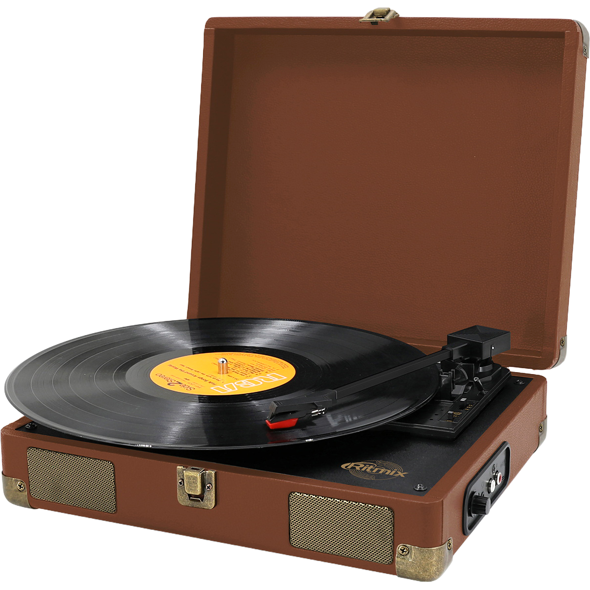 Проигрыватель для винила / RITMIX LP-100 Коричневая кожа / Проигрыватель для винила/ Виниловый проигрыватель RITMIX LP-100 Коричневая кожа
