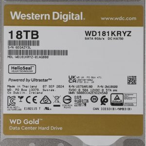 Жесткий диск / WD WD181KRYZ / Жесткий диск WD SATA-III 18TB WD181KRYZ Server Gold 512E (7200rpm) 512Mb 3.5"