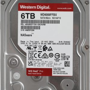 Жесткий диск / WD WD6005FFBX / Жесткий диск WD SATA-III 6TB WD6005FFBX NAS Red Pro (7200rpm) 256Mb 3.5" [WD6005FFBX]