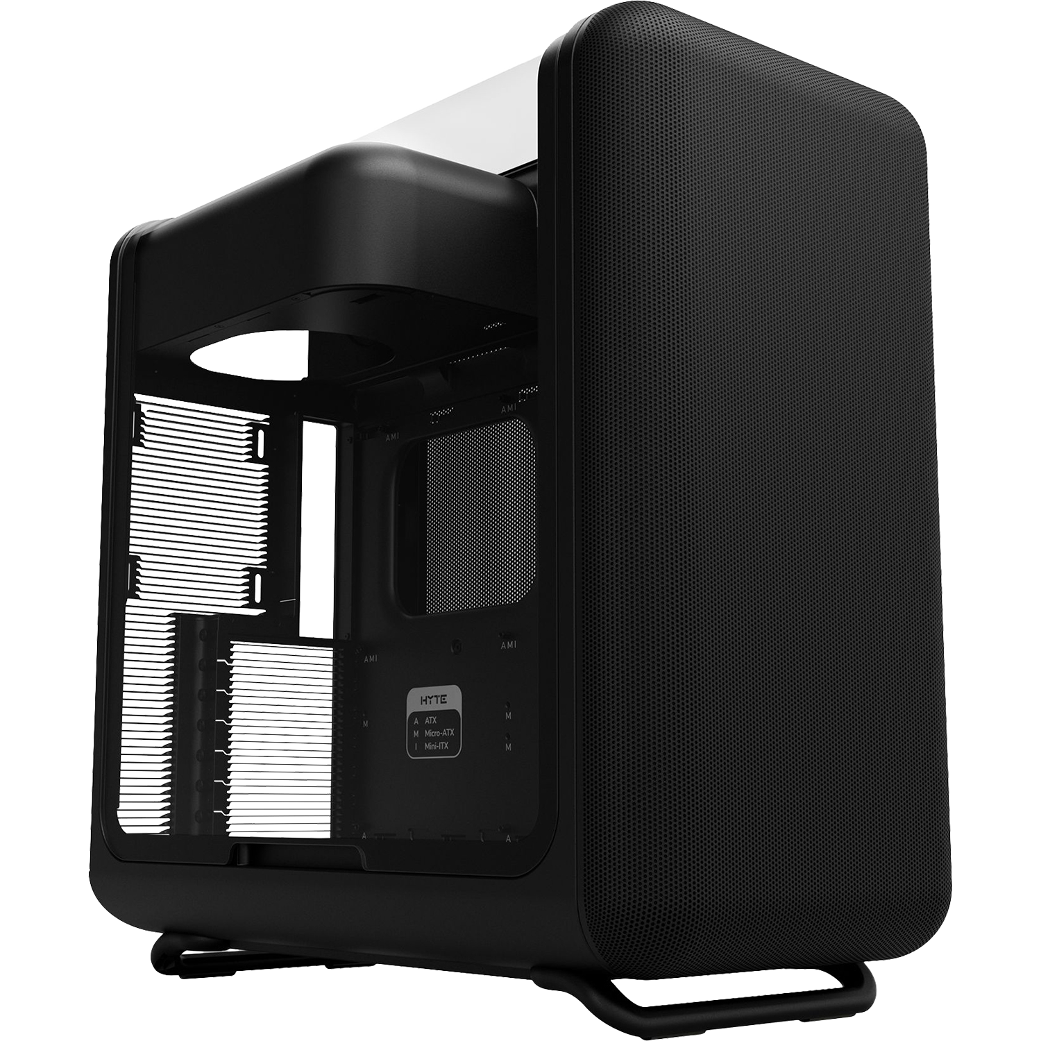 Корпус без блока питания / HYTE X50 (CS-HYTE-X50G-BB) / Корпус без блока питания/ Case HYTE X50, Midi-Tower, TG, no fans, 2xUSB-A 3.2, 1xUSB Type-C, E-ATX, ATX, mATX, mITX Pitch Black