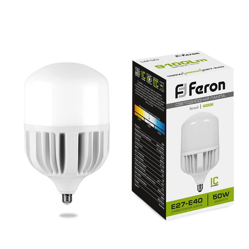 Лампа светодиодная / FERON 25820 / Лампа светодиодная/ Лампа светодиодная LED 50вт Е27/Е40 белый