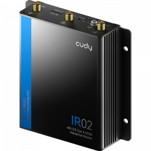 Промышленный маршрутизатор / Cudy IR02 / Промышленный маршрутизатор/ Industrial 4G LTE Cat4 Wi-Fi Router, LTE Cat4, N150 WiFi, 2 x 10/100M RJ45 Ports, 2 x SIM Slots, 1 x RP-SMA(Wi-Fi), 2 x SMA(4G), 1 x 7-Pin Industrial interface(RS485/RS232/IO),  1x 2-Pin Power Port, Support Wide Range Voltage, Surge protection, Reverse Polarity protection,ESD Protection, Wall-Mount Installation, PPTP/L2TP/OpenVPN/WireGuard/Zerotier/IPsec VPN, Support Modbus RTU/TCP, -40°C~75°C, K.21, IP30, Cudy APP