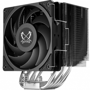 Кулер для процессора / Scythe Mugen 6 Black/Silver / Кулер для процессора/ CPU Cooler Scythe Mugen 6 (230W, 4-pin PWM, 154mm, Al/Cu, 6x6mm, 1x120mm, 60.29CFM, 26.88dBA, 2000RPM, S 1851/1700/1200/115X/2011/2066, AM5/AM4, silver, black)