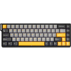 Игровая клавиатура / AULA WIN68HE MAX Edition (6978080504098) / Игровая клавиатура/ Механическая клавиатура AULA WIN68HE MAX Edition Тёмно-серо-светло-серо-жёлтый Wing Chun магнитные свитчи