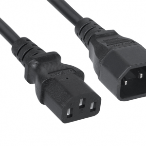 Cabeus PC-189-VDE-1.0-5M Кабель питания монитор-компьютер IEC 320 C13 - IEC 320 C14 (3x1.0), 5 м
