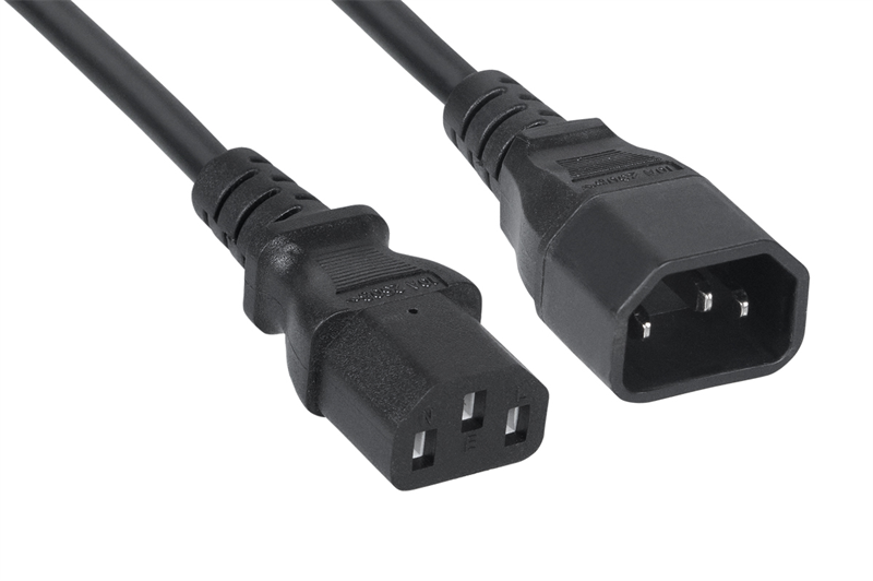 Cabeus PC-189-VDE-1.0-5M Кабель питания монитор-компьютер IEC 320 C13 - IEC 320 C14 (3x1.0), 5 м