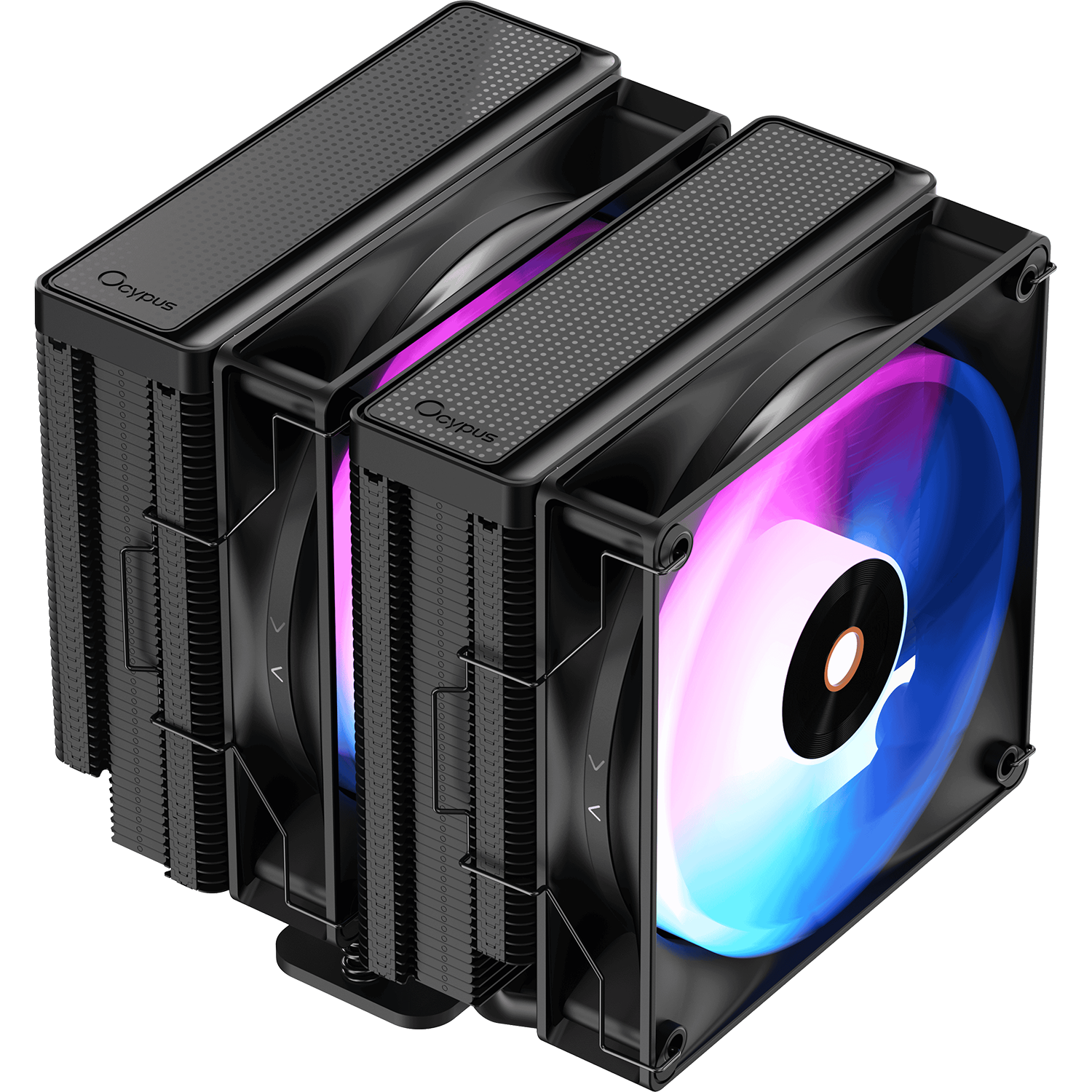 Кулер для процессора / Ocypus Delta-A62-BK2NAWN00X-GL / Кулер для процессора/ CPU Cooler Ocypus Delta A62 BK ARGB (260W, 4-pin PWM, 156mm, Al/Cu, 6x6mm, ARGB, 2x120mm, 73CFM, 29dBA, 2000RPM, S 1851/1700/1200/115X, AM5/AM4, black)