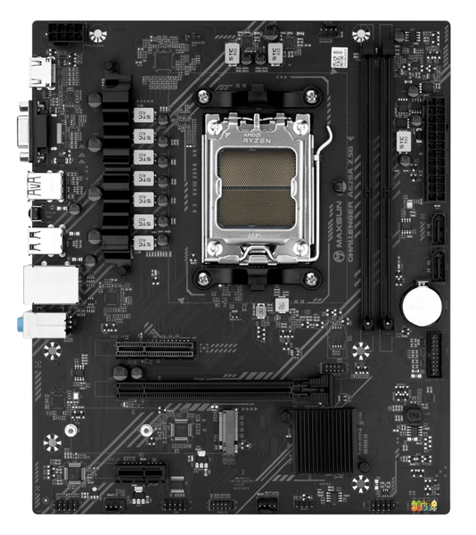 MAXSUN MS-Challenger A620A 2.5G, AM5, A620A, 2*DDR5, 3*SATA 3.0, M.2, USB 3.2, USB 2.0, 1*PCIE 16, 1*PCIE 4, 1*PCIE 1, HDMI+VGA, mATX