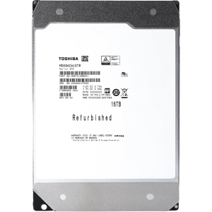 Жесткий диск / Toshiba 16Tb MD08ACA16TR / Жесткий диск/ HDD Toshiba MD08 SATA3 16Tb 3.5" 7200 512Mb OFFICIAL RECERTIFIED 512e 1 year warranty (replacement MG08ACA16TE, ST16000NM000J, ST16000NM001G, MG11ACA16TE, MG09ACA16TE, WUH721816ALE6L4)