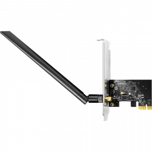Адаптер Wi-Fi / Cudy WE650 / Адаптер Wi-Fi/ AC650 Dual Band Wi-Fi PCIe Adapter, 433Mbps at 5GHz + 200Mbps at 2.4GHz,1 5dBi Antenna, Windows 10/11, Dual Brackets, Windows 10/11;