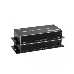 Удлинитель / GCR GCR-57434 / GCR Удлинитель HDMI KVM по IP по витой паре 4K до 180М передатчик + приемник, поддержка IR, EDID, Stereo Audio
