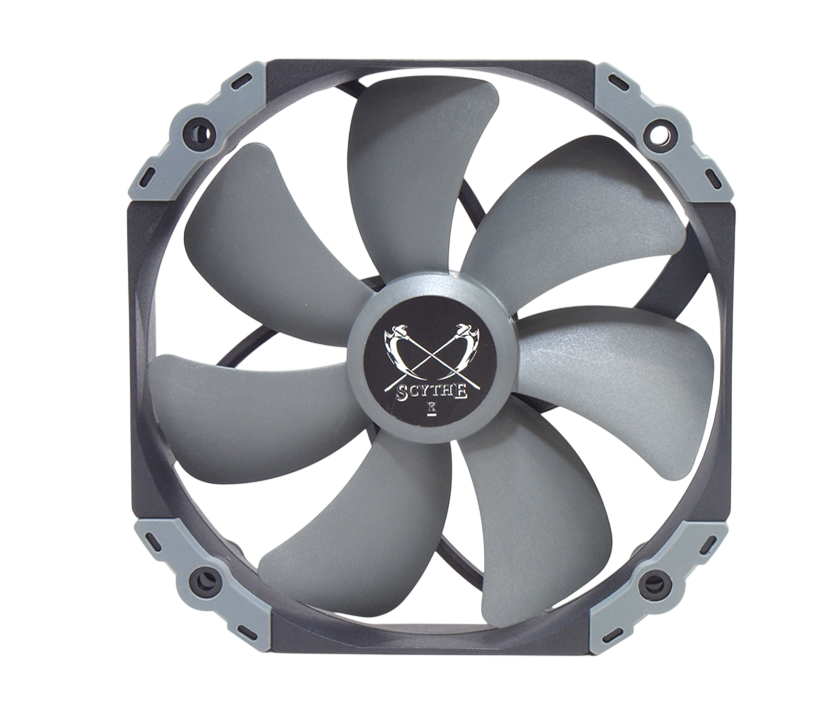 Кулер для корпуса / Scythe Kaze Flex 140 Gray / Кулер для корпуса/ Case Cooler Scythe Kaze Flex 140 (140x140x27mm, 4-pin PWM, 100.8CFM, 26.45dBA, 1800RPM, Gray)