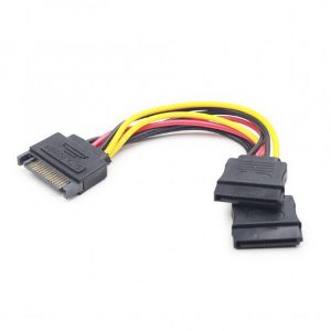 Кабель питания SATA / Cablexpert CC-SATAM2F-01 / Кабель питания SATA Cablexpert CC-SATAM2F-01, 15pin (M)/2x15pin(F), на 2 SATA устр, 15см {400} (086394)