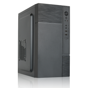 Корпус без блока питания / Foxline FZ-017 / Корпус без блока питания/ Case Forza mATX case, black, W/O PSU, w/2xUSB2.0, w/pwr cord, w/o FAN