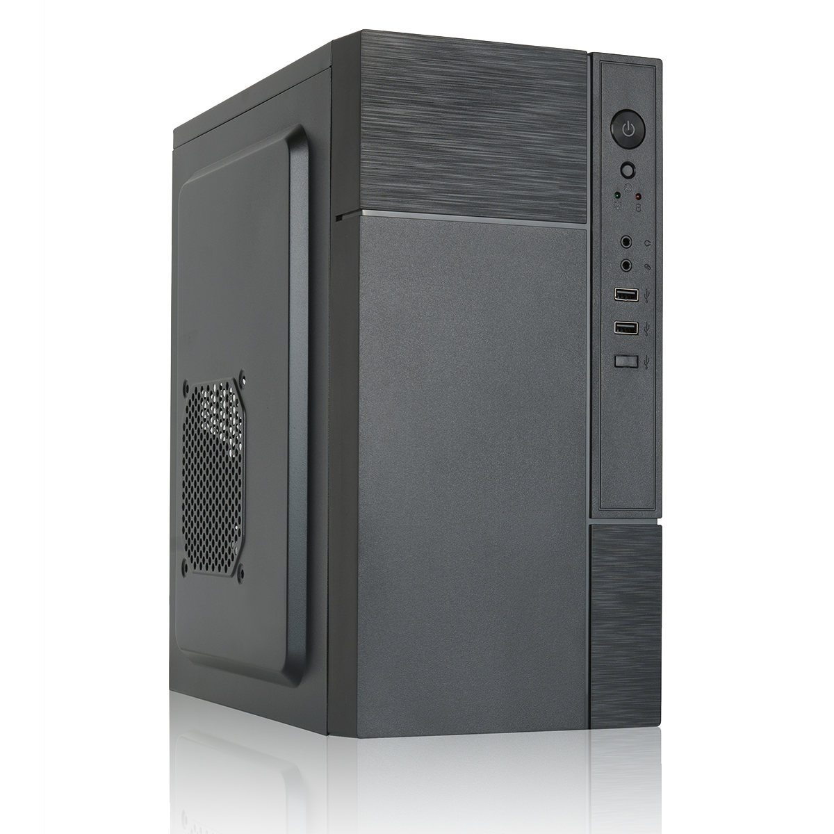 Корпус без блока питания / Foxline FZ-017 / Корпус без блока питания/ Case Forza mATX case, black, W/O PSU, w/2xUSB2.0, w/pwr cord, w/o FAN