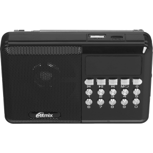 Радиоприёмник портативный / RITMIX RPR-001 Чёрный / Радиоприёмник портативный/ RITMIX RPR-001 Чёрный