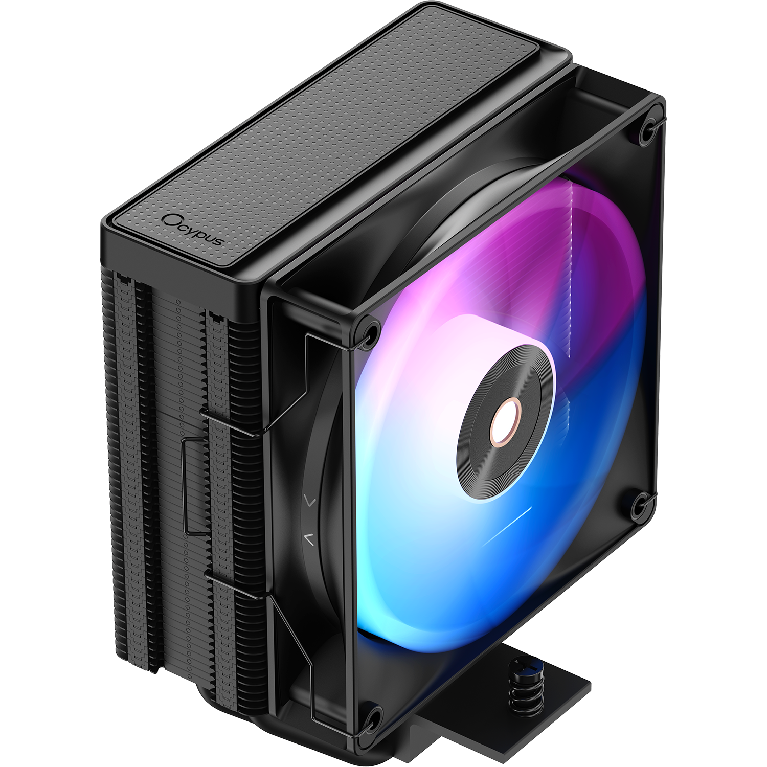 Кулер для процессора / Ocypus Delta-A40-BK1NAWN00X-GL / Кулер для процессора/ CPU Cooler Ocypus Delta A40 BK ARGB (220W, 4-pin PWM, 156.7mm, Al/Cu, 4x6mm, ARGB, 1x120mm, 73CFM, 29dBA, 2000RPM, S 1851/1700/1200/115X, AM5/AM4, black)