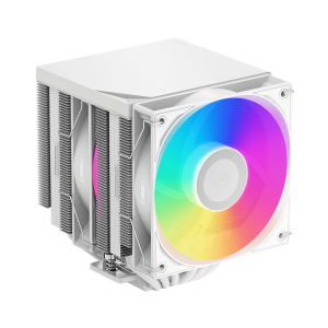 Кулер для процессора / PCCooler RT620Pro TC ARGB WH White / Кулер для процессора/ CPU Cooler PCCooler RT620Pro TC ARGB WH (265W, 4-pin PWM, 157.5mm, Al/Cu, 6x6mm, 2x120mm, 73.32CFM, 34.9dBA, 2200RPM, S 1851/1700/1200/115X, AM5/AM4, white)