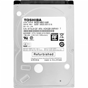Жесткий диск / Toshiba 1Tb (MQ01ABD100R) / Жесткий диск/ HDD Toshiba SATA 1TB 2.5" 6.0 Gbit/s 5400 rpm 8Mb OFFICIAL RECERTIFIED 1 year warranty (replacement WD10SPZX, MQ04ABF100, ST1000LM048, ST1000LM035, WD10EZRZ, WD10EZEX, ST1000DM003, ST1000DM010, WD10EARZ)