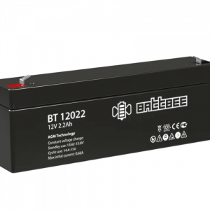 Батарея BattBee, BT 12022, напряжение 12В, емкость 2.2Ач (разряд 20 часов), макс. ток разряда (5 сек.) 31.05А, макс. ток заряда 0.66А, свинцово-кислотная типа AGM, клеммы F1, ДxШxВ 179х35х60мм., вес 0.85кг., срок службы 3 года. / BT 12022 / Батарея BattBee, BT 12022, напряжение 12В, емкость 2.2Ач (разряд 20 часов), макс. ток разряда (5 сек.) 31.05А, макс. ток заряда 0.66А, свинцово-кислотная типа AGM, клеммы F1, ДxШxВ 179х35х60мм., вес 0.85кг., срок службы 3 года.