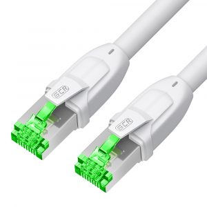 Патч-корд / GCR GCR-56882 / GCR PRO Патч-корд LSZH PROF прямой 2.0m, UTP медь кат.6А, белый, 26 AWG, ethernet high speed 10 Гбит/с, RJ45, T568B