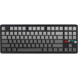 Игровая клавиатура / AULA F87Pro V2 (6978080506122) / Игровая клавиатура/ Беспроводная механическая клавиатура AULA F87Pro V2 Серый градиент, символы на бок. гранях, серые Greywood свитчи РУС (Bluetooth, 2.4 Гц)