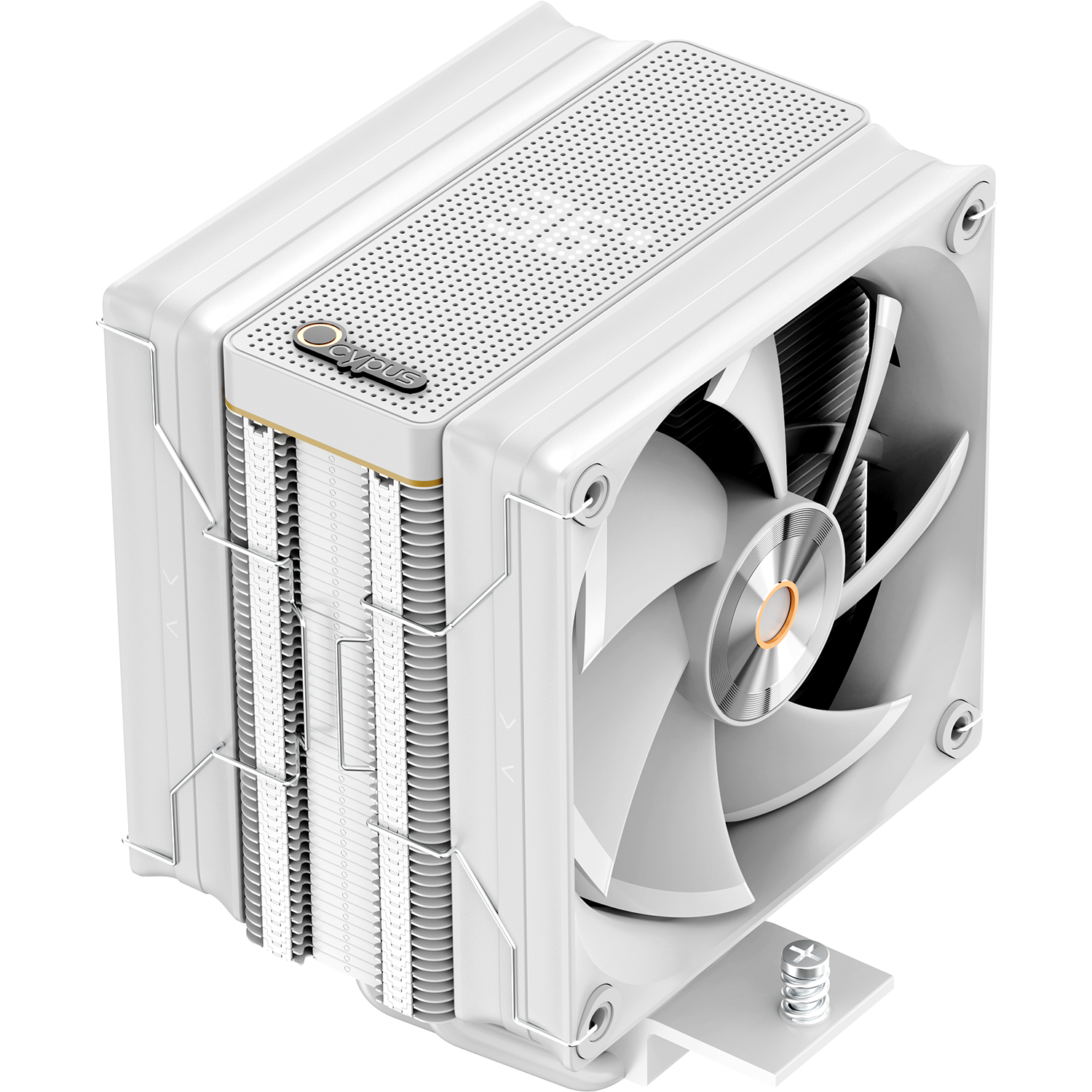 Кулер для процессора / Ocypus Iota-A40-WH2NNWD00X-GL / Кулер для процессора/ CPU Cooler Ocypus Iota A40 WH Dual Fan (220W, 4-pin PWM, LED temp., 156.7mm, Al/Cu, 4x6mm, 2x120mm, 77CFM, 29dBA, 2000RPM, S 1851/1700/1200/115X, AM5/AM4, white)