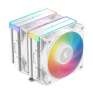 DEEPCOOL AG620 WH ARGB V2 LGA20XX/1700/1200/115X/AM5/AM4 (9шт/кор, TDP 260W, PWM, ARGB DUAL Fan 120mm, 6 тепл. трубок, белый) RET (R-AG620-WHAMMN-GJD)