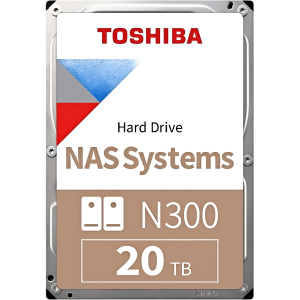 Жесткий диск / Toshiba N300 20Tb (HDWG82AUZSVA) / Жесткий диск/ HDD Toshiba N300 NAS SATA3 3.5" 20TB 7200 1024Mb 6Gb/s, 24x7 1 year warranty (replacement WD202KFGX, WD201KFGX, ST20000NT001, ST20000DM001)