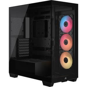 Корпус без блока питания / Corsair CC-9011322-WW / Корпус без блока питания/ Case Corsair 3500X RS-R ARGB, Midi-Tower, TG, 3x120mm ARGB, 2xUSB-A 3.2, 1xUSB 3.2 Type-C, E-ATX, ATX, mATX, mITX Black