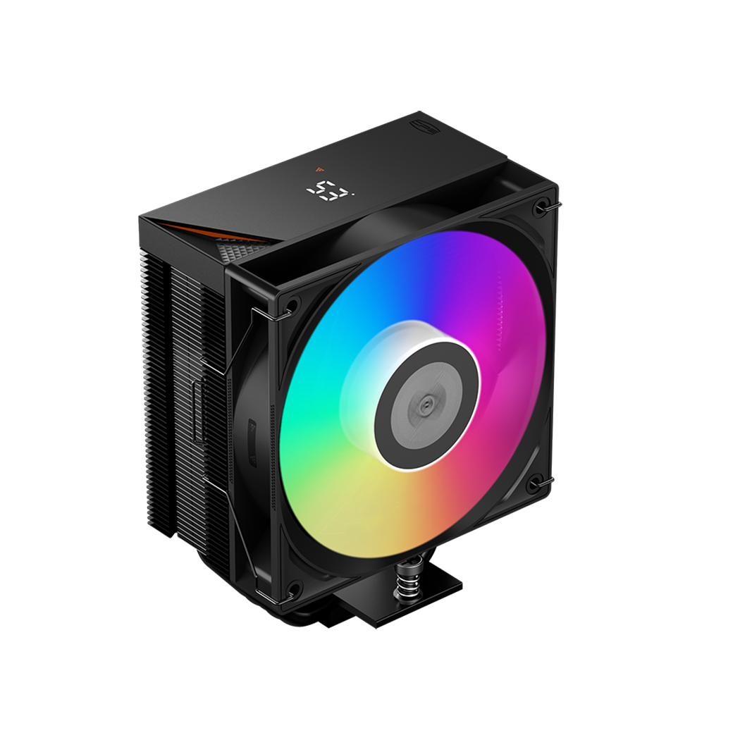 Кулер для процессора / PCCooler RT400 DIGITAL ARGB BK Black / Кулер для процессора/ CPU Cooler PCCooler RT400 Digital ARGB BK (230W, 4-pin PWM, ARGB, LED temp., 152mm, Al/Cu, 4x6mm, 1x120mm, 73.32CFM, 34.9dBA, 2200RPM, S 1851/1700/1200/115X, AM5/AM4, black)