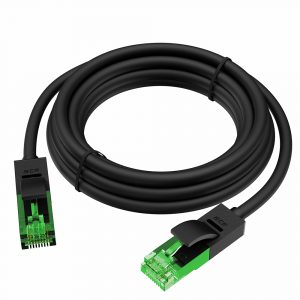 Кабель / GCR GCR-56823 / GCR Патч-корд прямой 30.0m UTP медь кат.5e, черный, 26 AWG, литой, ethernet high speed 1 Гбит/с, RJ45, T568B