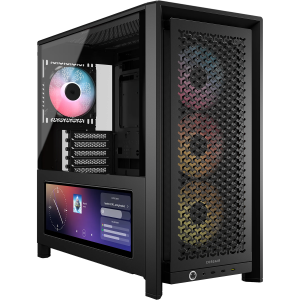 Корпус без блока питания / Corsair CC-9011326-WW / Корпус без блока питания/ Case Corsair Frame 4000D LCD RS ARGB, Midi-Tower, TG, 3x120mm ARGB, 2xUSB-A 3.2, 1xUSB 3.2 Type-C, E-ATX, ATX, mATX, mITX Black