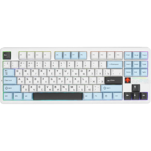 Игровая клавиатура / AULA F87Pro V2 (6978080506481) / Игровая клавиатура/ Беспроводная механическая клавиатура AULA F87Pro V2 Бело-сине-тёмно-пурпурный Star Vector свитчи РУС (Bluetooth, 2.4 Гц)