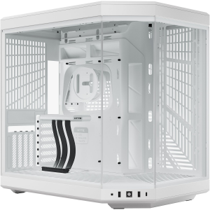 Корпус без блока питания / HYTE Y70 (CS-HYTE-Y70-WW) / Корпус без блока питания/ Case HYTE Y70, Midi-Tower, TG, no fans, 2xUSB-A 3.2, 1xUSB Type-C, E-ATX, ATX, mATX, mITX Snow White
