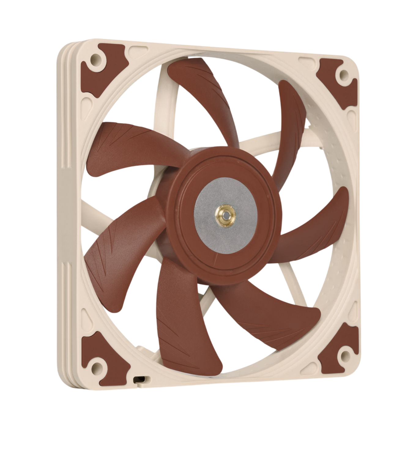 Кулер для корпуса / Noctua NF-A12x15 PWM / Кулер для корпуса/ Case Cooler Noctua NF-A12x15 PWM (120x120x15mm, 4-pin PWM, 55.44CFM, 23.9dBA, 1850RPM, Beige/Brown)