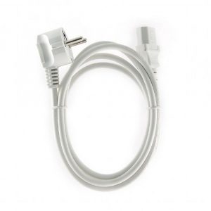 Кабель питания / Cablexpert PC-186W-VDE / Кабель питания Cablexpert PC-186W-VDE, 1.8м, Schuko- C13, VDE, 10А, белый, с заземлением, пакет