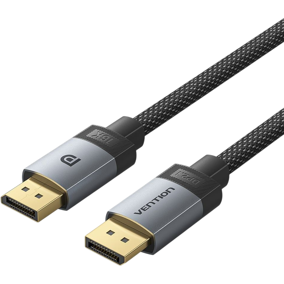 Кабель Vention DisplayPort v2.1 20M/20M - 3м Тканевая оплетка / Vention HGBHI / Кабель Vention DisplayPort v2.1 20M/20M - 3м Тканевая оплетка