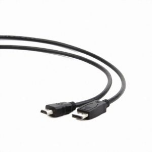 Cablexpert Кабель DisplayPort --> HDMI, 20F/19F, v. 1.4, 4K, экран, 1,8м, черный, пакет