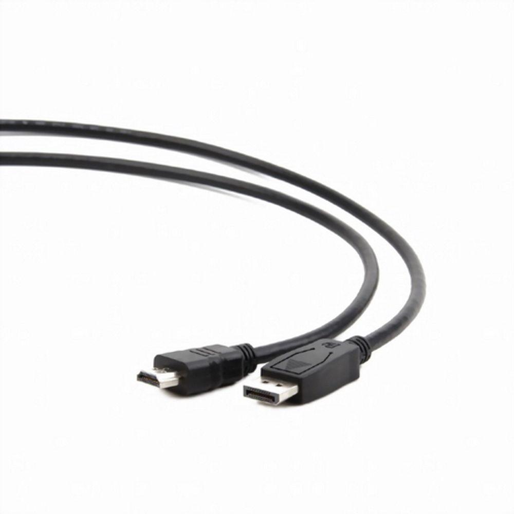 Cablexpert Кабель DisplayPort --> HDMI, 20F/19F, v. 1.4, 4K, экран, 1,8м, черный, пакет