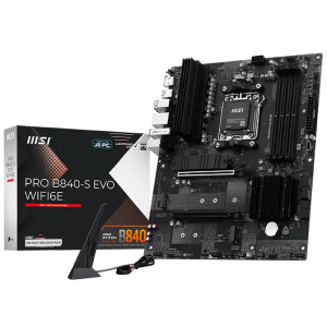 Материнская плата / MSI PRO B840-S EVO WIFI6E / Материнская плата MSI PRO B840-S EVO WIFI6E Socket AM5 AMD B840 4xDDR5 ATX AC`97 8ch(7.1) 2.5Gg RAID+HDMI