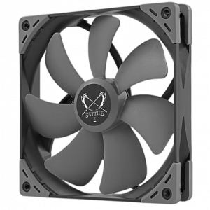 Кулер для корпуса / Scythe Kaze Flex 140 Square Gray / Кулер для корпуса/ Case Cooler Scythe Kaze Flex 140 Square (140x140x27mm, 4-pin PWM, 100.8CFM, 26.45dBA, 1800RPM, Black)