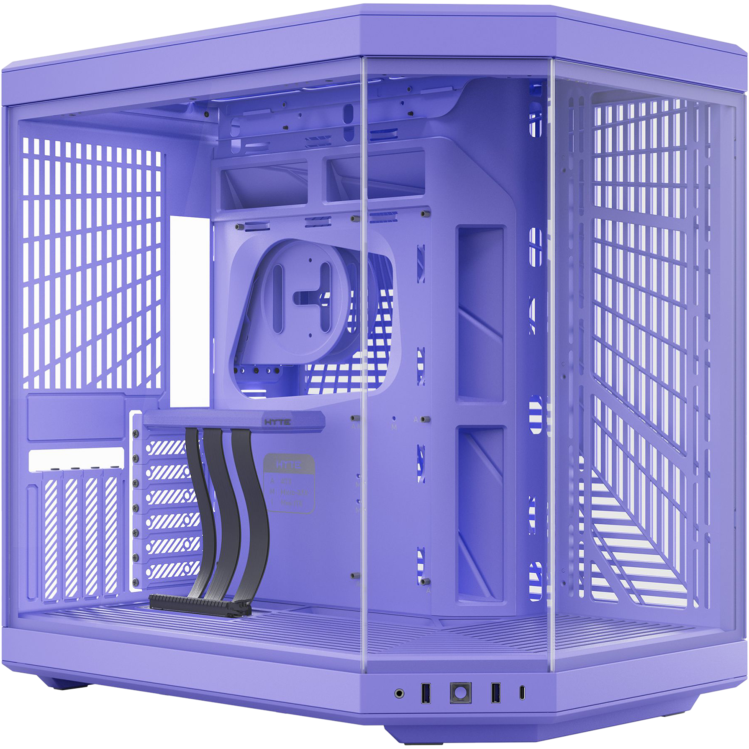 Корпус без блока питания / HYTE Y70 (CS-HYTE-Y70-TM) / Корпус без блока питания/ Case HYTE Y70, Midi-Tower, TG, no fans, 2xUSB-A 3.2, 1xUSB Type-C, E-ATX, ATX, mATX, mITX Taro Milk