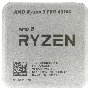 Процессор / AMD Ryzen 3 PRO 4350G (100-000000148) / Процессор/ APU AM4 AMD Ryzen 3 PRO 4350G (Renoir, 4C/8T, 3.8/4GHz, 4MB, 65W, Radeon Graphics) OEM
