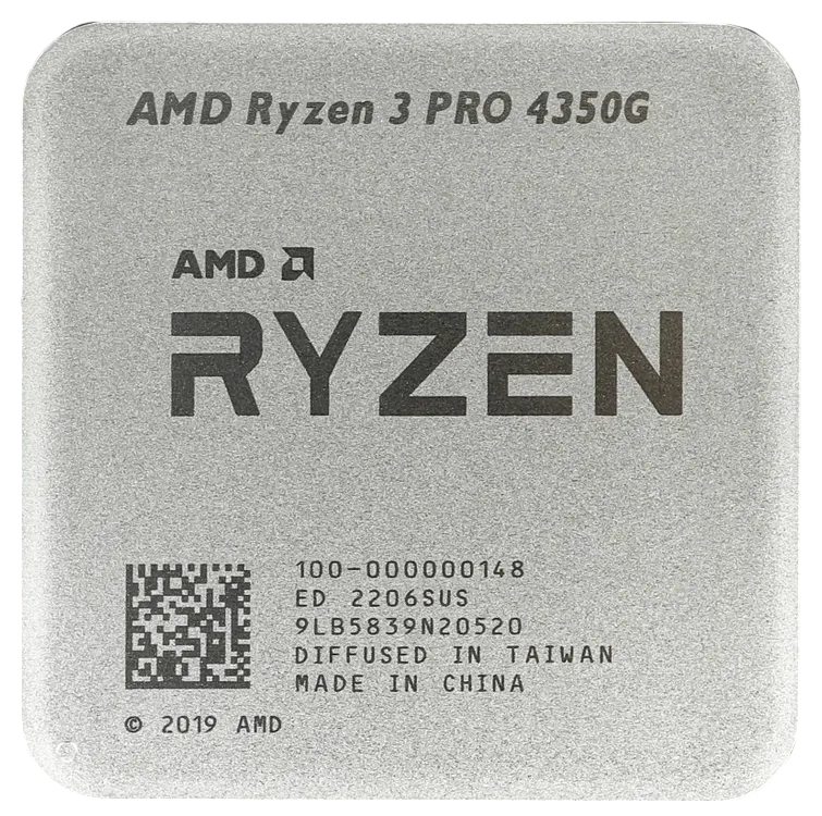 Процессор / AMD Ryzen 3 PRO 4350G (100-000000148) / Процессор/ APU AM4 AMD Ryzen 3 PRO 4350G (Renoir, 4C/8T, 3.8/4GHz, 4MB, 65W, Radeon Graphics) OEM