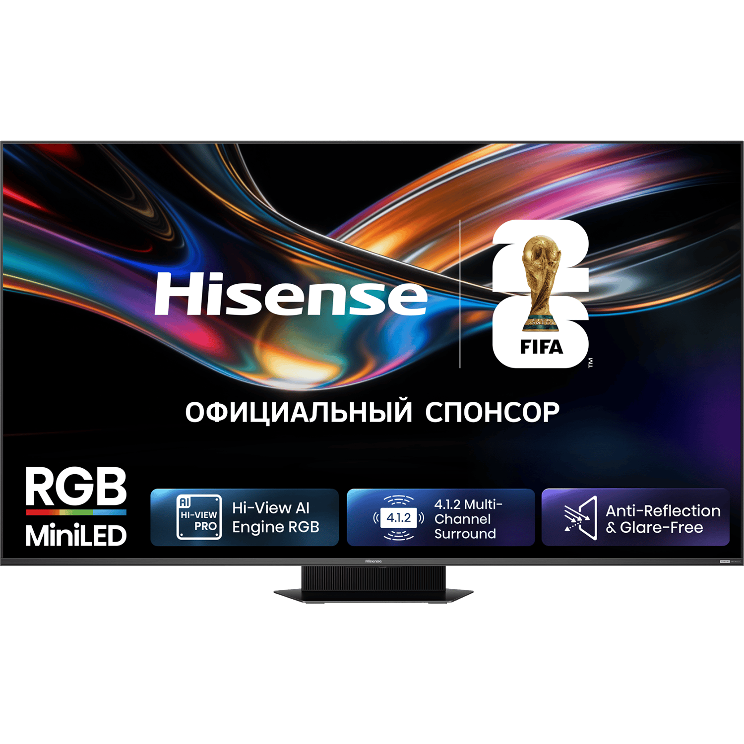 Телевизор RGB Mini-LED 85`` Hisense / Hisense 85UR9S / Телевизор RGB Mini-LED 85`` Hisense/ 85", Ultra HD, VA, Local Dimming Zones 1320, 4K 48-180Hz, 2K 48-330Hz, Smart TV (HomeOS U9.5), Wi-Fi, DVB-T2/T/C/S2/S, HDR 10+, Dolby Vision, Dolby Atmos, Bluetooth, 4.1.2 CH, 215W(Main)+210W(Surround)+20W(Subwoofer)+210W(Sky), 800 nits, 80001, DP(Type-C), CI+(1.4), 4хHDMI, 2хUSB, FreeSync Premium PRO, 180Hz Game Mode Pro, Charcoal grey, 2026