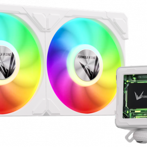 Formula V Line Cryo Wing Digi 240 WH, 240mm, LCD 2.73", 2x120mm, ARGB fans, LGA115X/1200/1700/1851/1366/2011/2066, AM3/AM4/AM5/Ryzen3/Ryzen5/Ryzen7/Threadripper/RT4